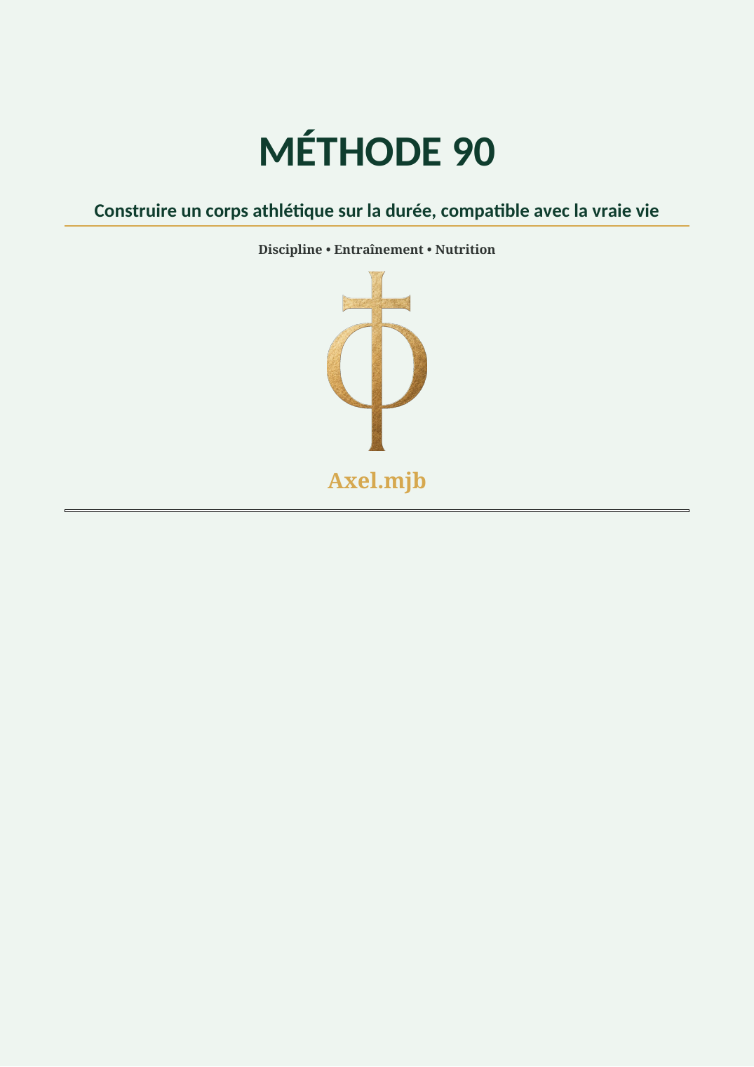 Programme Méthode 90